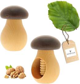 2x HOFMEISTER® Nussknacker Pilz Holz Geschenk -