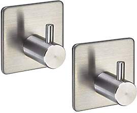 2 x Wandhaken PANDORA selbstklebend 3M Edelstahl