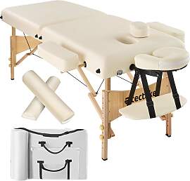2-Zonen Massageliege-Set 7,5cm Polsterung + Rollen 