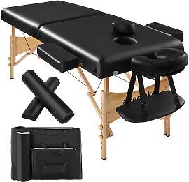 2-Zonen Massageliege-Set 7,5cm Polsterung + Rollen 