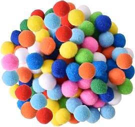 300 Stücke 3 cm Pompons, Bunt Pompons Zum
