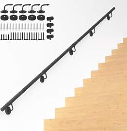305 cm Industrieller Treppenhandlauf aus Metall,