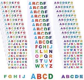 30 Blätter Bunt Glitzer Buchstaben Sticker, 3