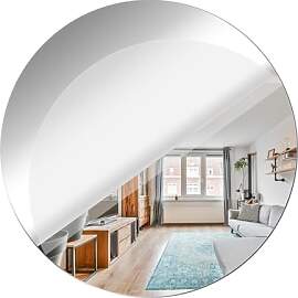 30cm Silberner Runder Acrylspiegel Als Dekoration, 