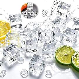 30 künstliche Eiswürfel aus Acryl, transparent,