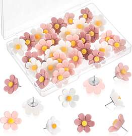30 Stück Blumen Pins für Pinnwand, Kreative