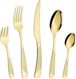 30-teiliges goldenes Besteck Set von Joeczo –