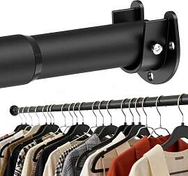 32mm Garderobenstange, Schwarze Schrank
