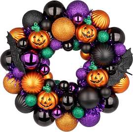 33cm Halloween Kranz Deko Garten, Halloween-Kranz