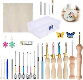 35 Stück Lochnadel Set, Punch Needle Set