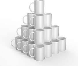 36 Keramikbecher zum Anpassen Weiß 425 ml - Cricut