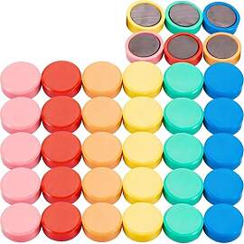 36 Stück 6 Farben Kühlschrankmagnete, Bunt