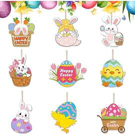 36 Stück Bunte anhänger als schöne osterdeko,