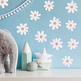 36 Stück Wandtattoo Kinderzimmer Weiß