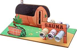 3D Geldgeschenk Sauna Holz Deko, Kreative Wellness 