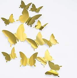 3D Schmetterling Wandaufkleber, CAYUDEN 24pcs 3
