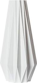 3D Vase Dekovase Agneta XL 38cm Bodenvase Weiß