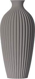 3D Vase Dekovase Saskia L 30cm Bodenvase Hellgrau