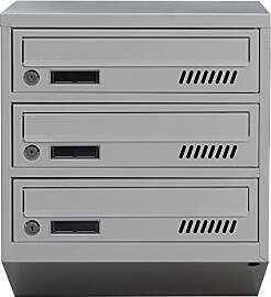 3er Briefkastenanlage Euro GDS3 RAL 7035