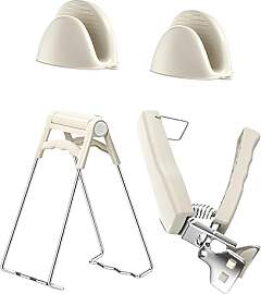 3er-Pack Edelstahl Anti-Hot Schüssel Clip Set,