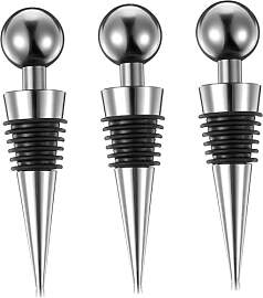 3er-Pack Weinstopper, wiederverwendbare Korken,