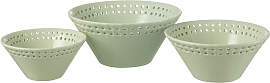 3er Schüssel Set, Keramik, Grün, Small / Medium