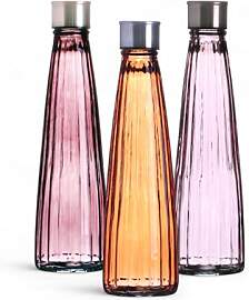 3er-Ser Vintage Glas-Wasserflasche 750ml –
