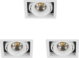 3er Set Bjorn 1 Quadratisch Weiß