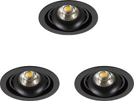 3er Set Bjorn 1 Rund Schwarz