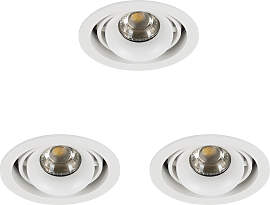 3er Set Bjorn 1 Rund Weiß