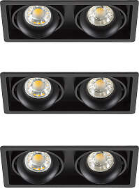 3er Set Bjorn 2 Quadratisch Schwarz