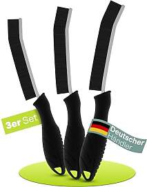 3er Set Hartborsten Fugenbürste Schwarz –