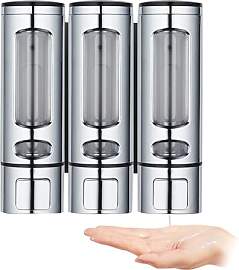 3er Set Seifenspender Wandbefestigung ohne Bohren, 