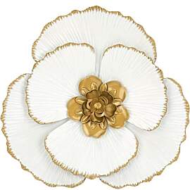 3er-Set Wandskulpturen Wandblume aus Metall