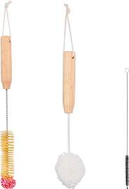 3-in-1 Flaschenbürsten Set: Flaschenreiniger