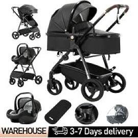 3-in-1-Kinderwagen, tragbarer, luxuriöser