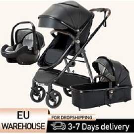 3-in-1-Kinderwagen, tragbarer, luxuriöser