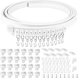 3M Flexible Biegbare Gardinenschiene mit Stummen