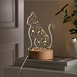 3 Pagen® LED Leuchte Katze – Nachtlicht mit