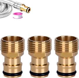 3 PCS Wasserhahn Anschluss, G1/2 Außengewinde