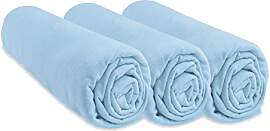 3 Spannbetttücher Baumwolle für Babybett 50 x