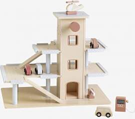 3-stöckiger Holz-parkplatz Nelvis Kids