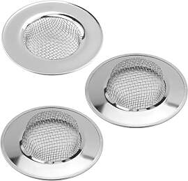 3 Stück Abflusssieb Edelstahl, Abflusssieb, Sieb
