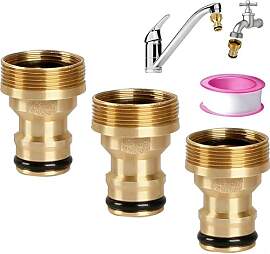3 Stück Adapter Wasserhahn auf Gartenschlauch