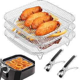 3 Stück Air Fryer Racks, Körbe für Airfryer,