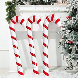 3 Stück Aufblasbare Zuckerstangen Weihnachtsdeko, 
