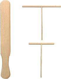3 Stück Crepes Verteiler Set Aus Buchenholz, 2