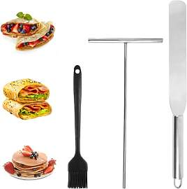 3 Stück Crepes Wender, Teigverteiler für Crepes, 