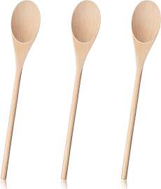 3 Stück Holz Kochlöffel Set,Shimmeroo 30 cm Lang 