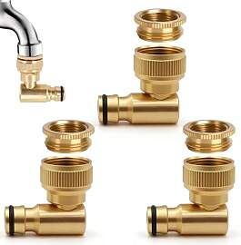 3 Stück Messing Wasserhahnanschluss 1/2" und 